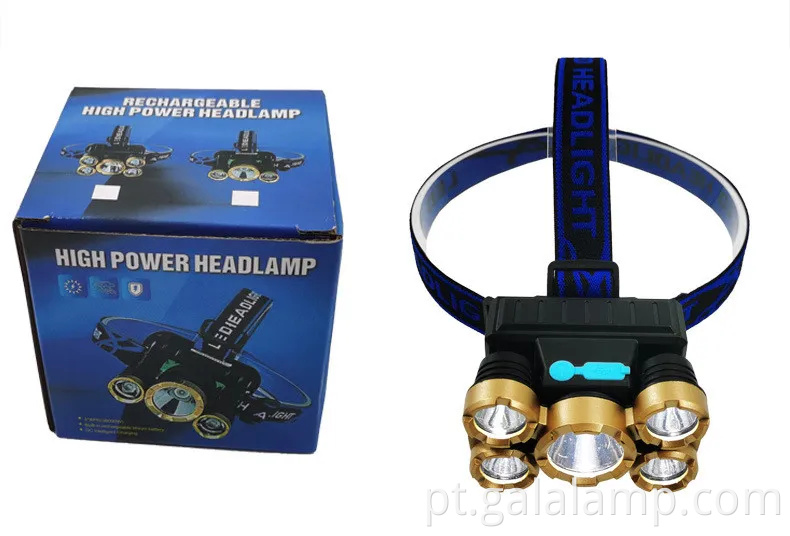 Faróis recarregáveis USB multiuso para acampar e pescar